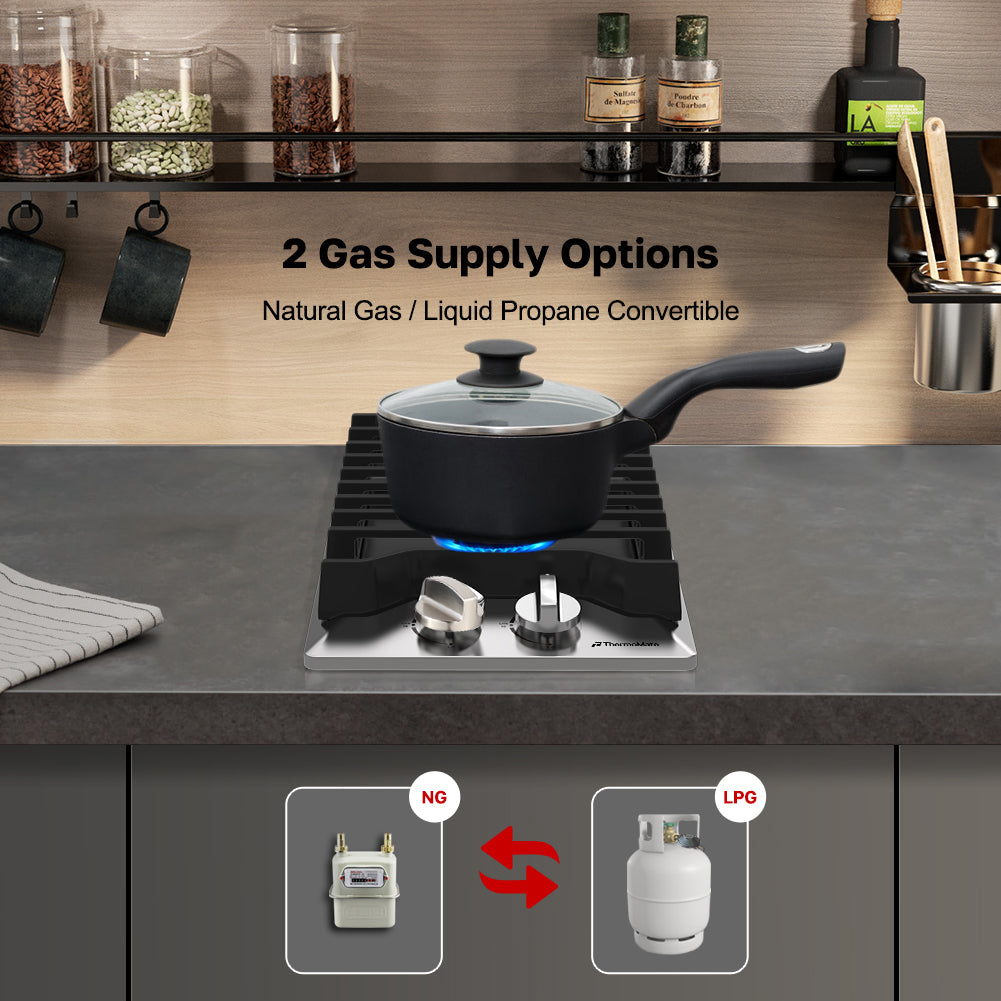 2 Gas Supply Options
Natural Gas / Liquid Propane Convertible