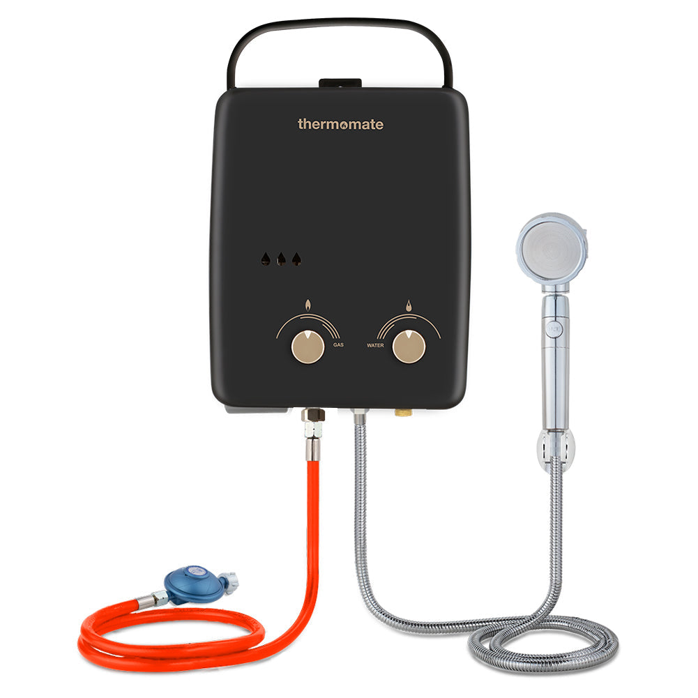 Thermomate 5L Black Portable Propane Tankless Gas Water Heater
