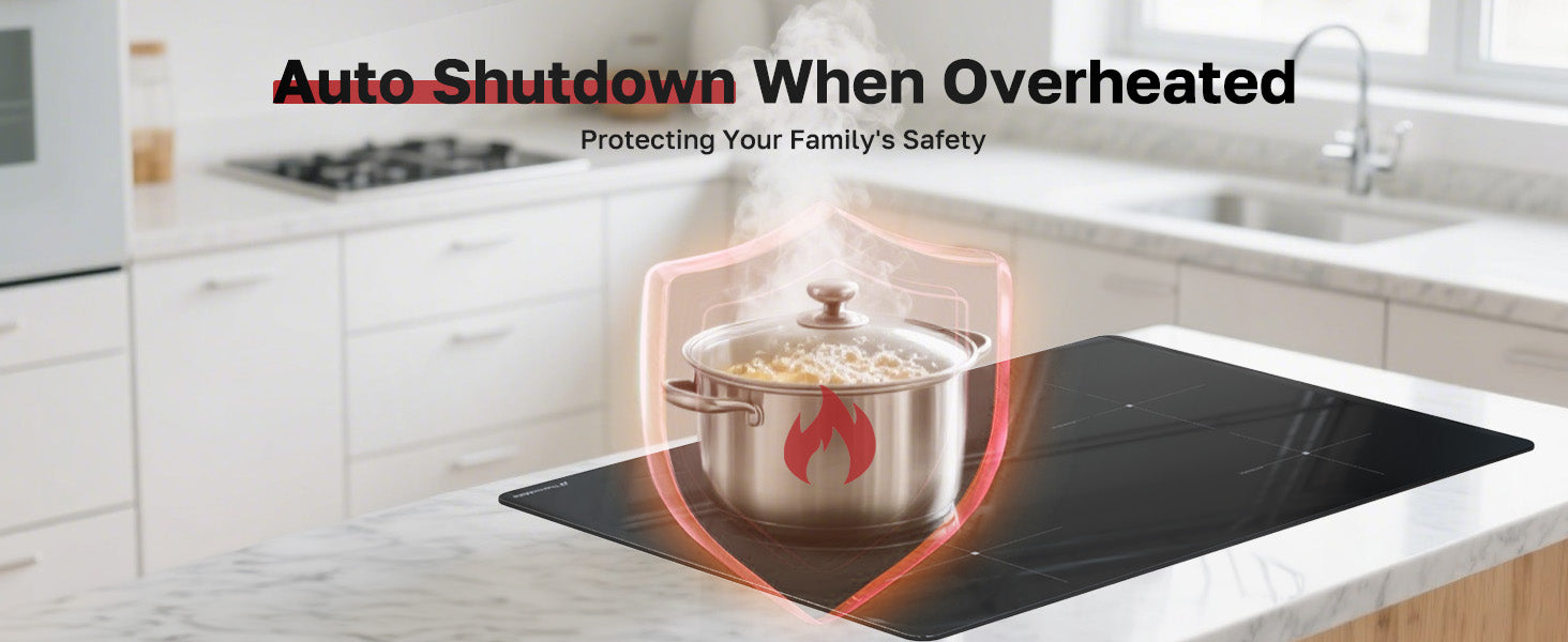 Auto Shutdown When Overheated
Protecting Your Family's Safety