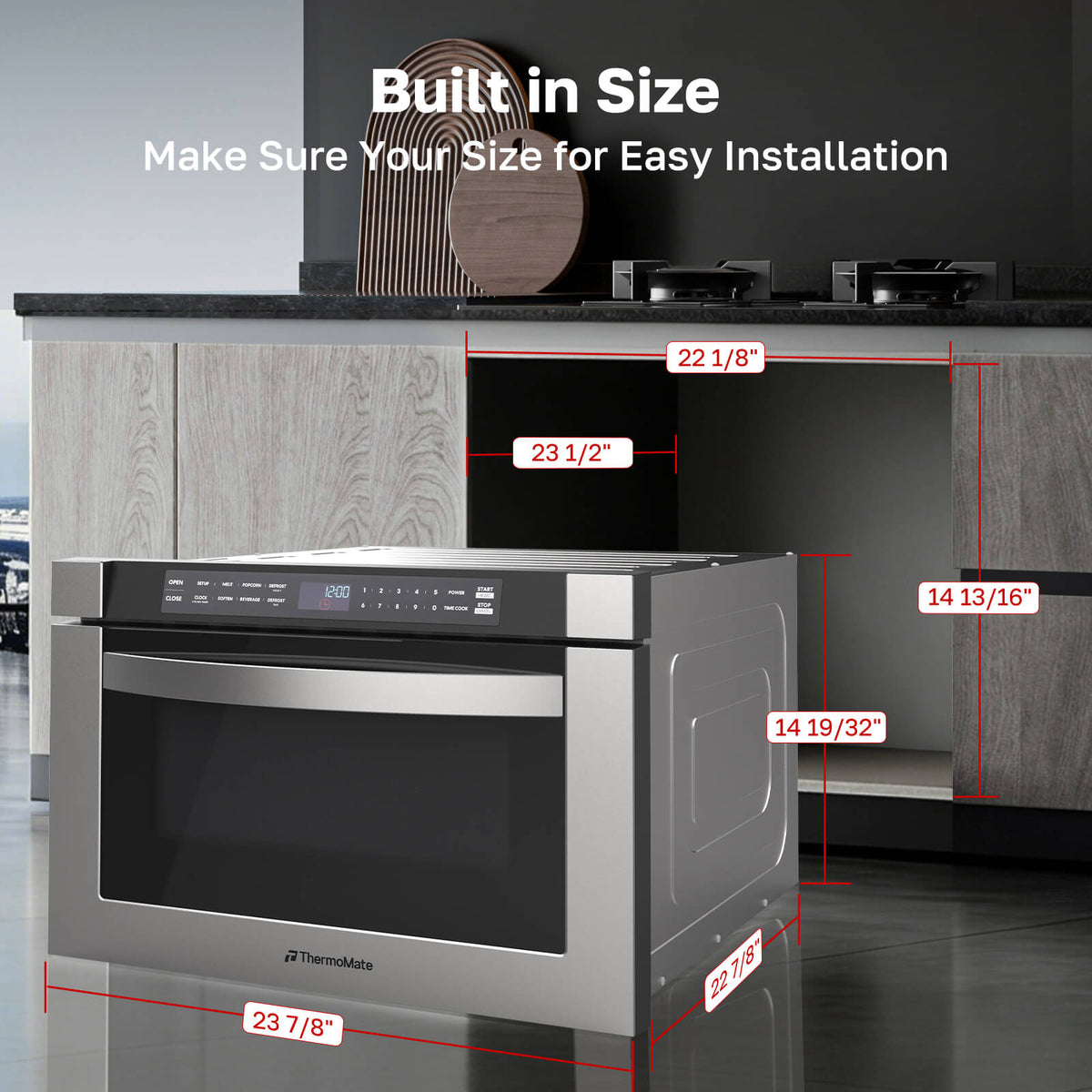 24-Inch Built-In Microwave Drawer - 1.2 Cu. Ft., 1000W