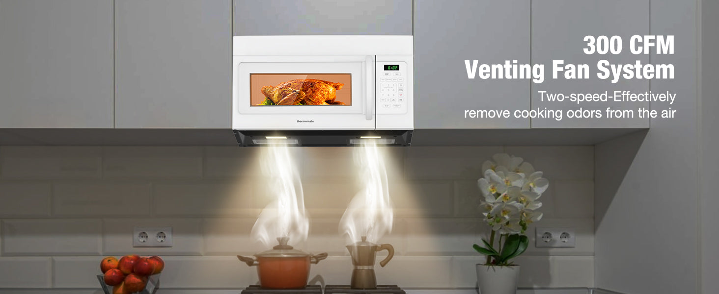 300CFM Venting Fan System | Thermomate Over-the-Range Microwave