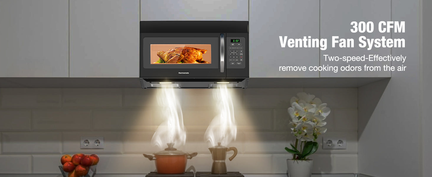 300CFM Venting Fan System | Thermomate Over-the-Range Microwave