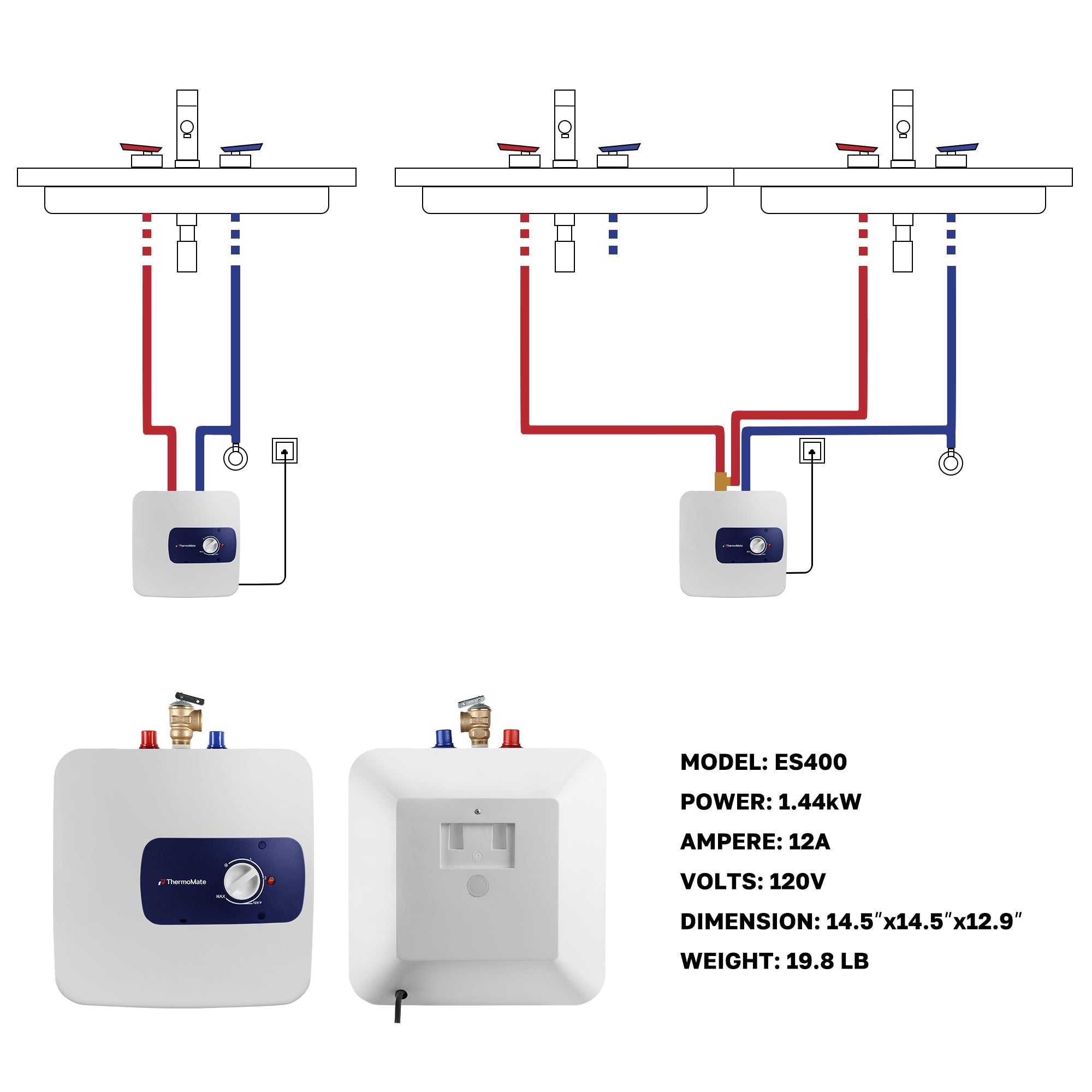 Chauffe-eau électrique Thermomate 4,0 gallons - 120 V
