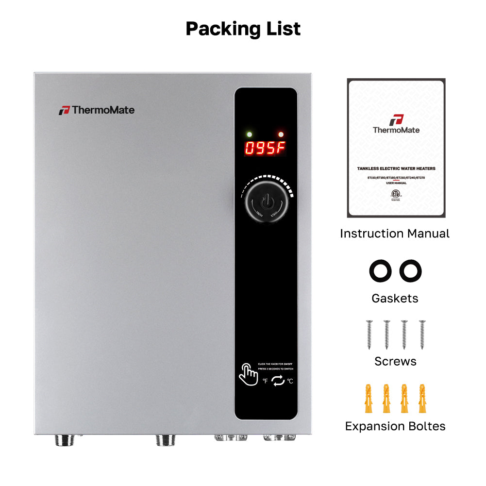 Tankless Electric On Demand Instant Hot Water Heater - 240V | 27kW