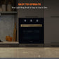 24 Inch Electric Wall Oven, 5 Cooking Functions Black Glass - Easy to operate