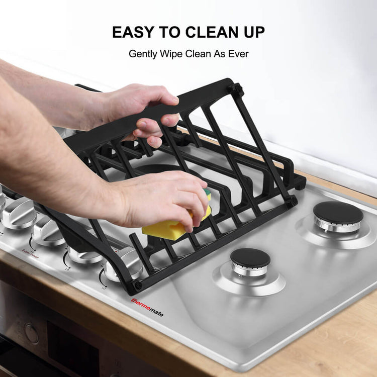 easy to clean up gas cooktop