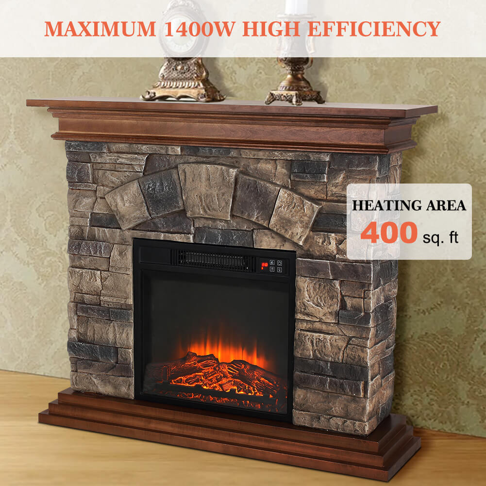 Stone Electric Fireplace,