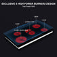 Electric Cooktop, thermomate 36 Inch Built-in Radiant Electric Stove Top, 240V Ceramic Electric Stove with 5 Burners, 9 Heating Level, Timer & Kid Safety Lock, Sensor Touch Control