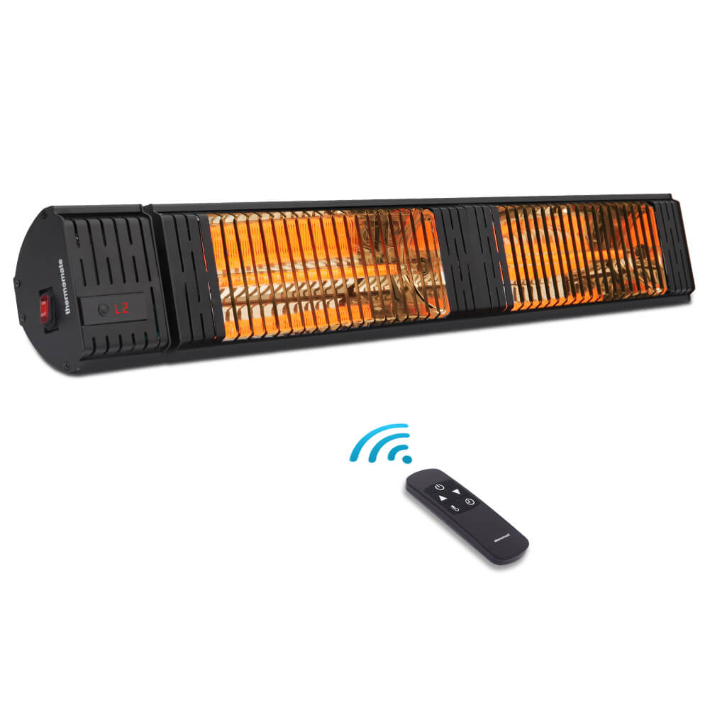 thermomate Infrared Heater, Carbon Fiber Heating for Outdoor / Indoor, Patio, Porch, Deck, Garage with Remote 24 Hours Timer, Hard Wired 3000W 220-240V
