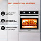 Single Wall Oven, thermomate 24" Built-in Electric Oven with 5 Cooking Functions, 2.3 Cu.ft. Electric Wall Ovens with Stainless Steel Finish, Mechanical Knobs Control, ETL Certified