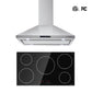 2 Piece Kitchen Appliances Packages w/ 36" Induction Cooktop & 36" Range Hood - IHTB915C&IRPTS90