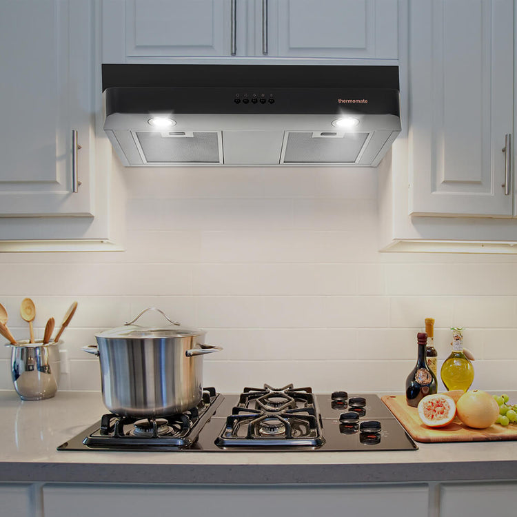 Under Cabinet Range Hood, thermomate 230CFM with 2 LED Lights